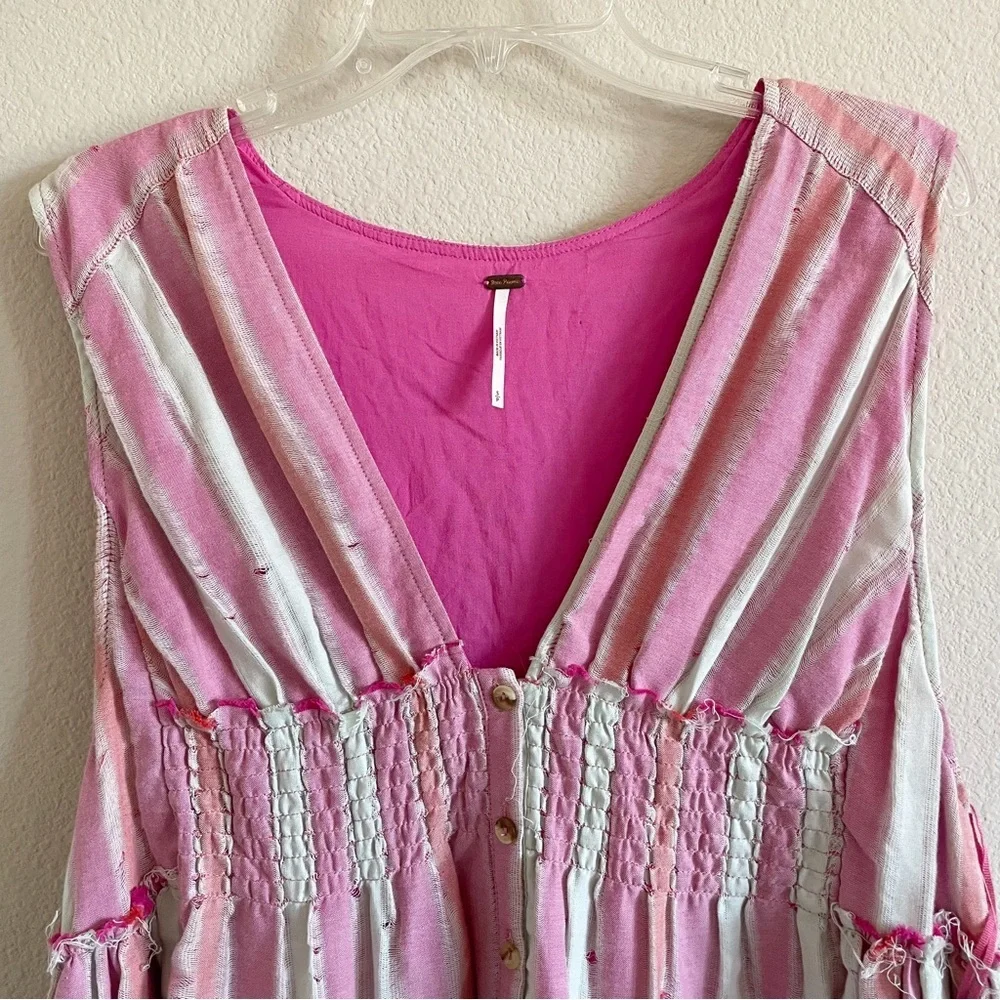 FREE PEOPLE Do It Again BOHO Cotton Mini Dress NWT Small - Picture 4 of 16